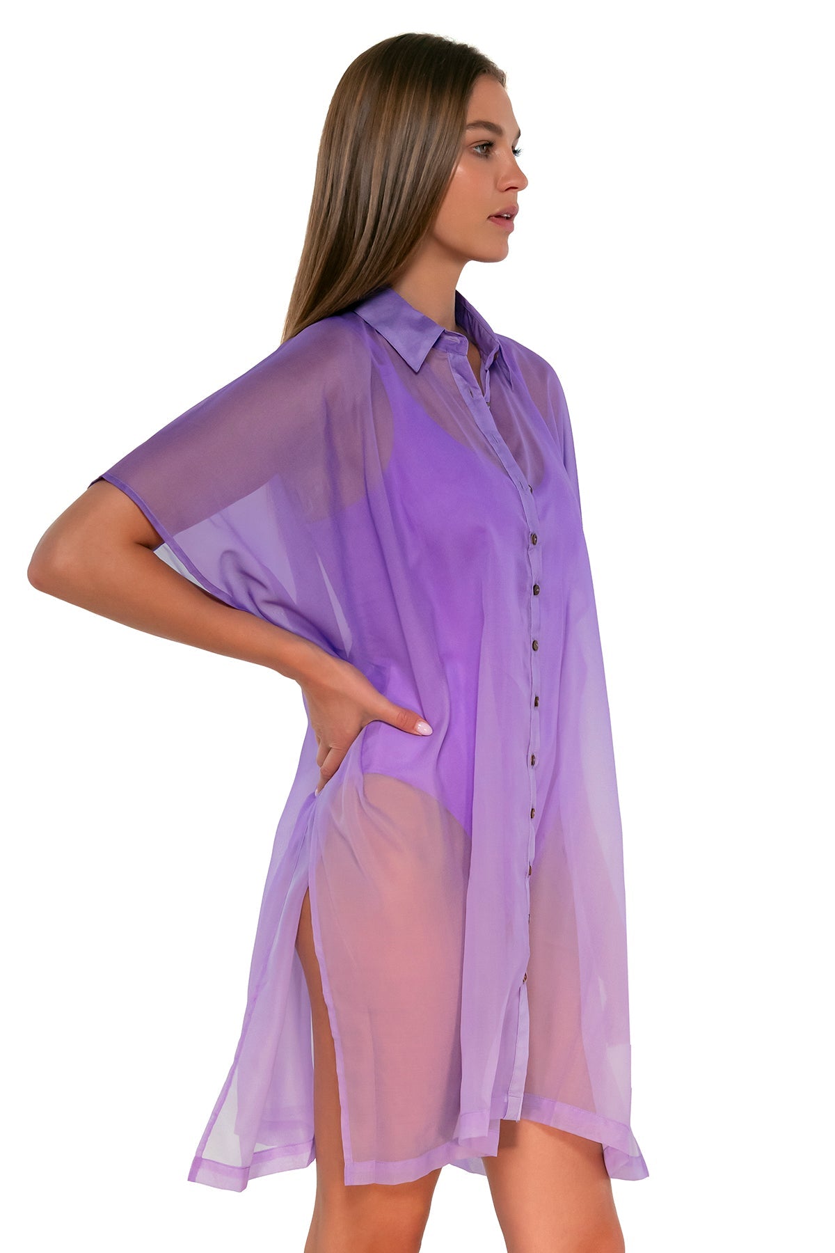 Sunsets Passion Flower Shore Thing Tunic