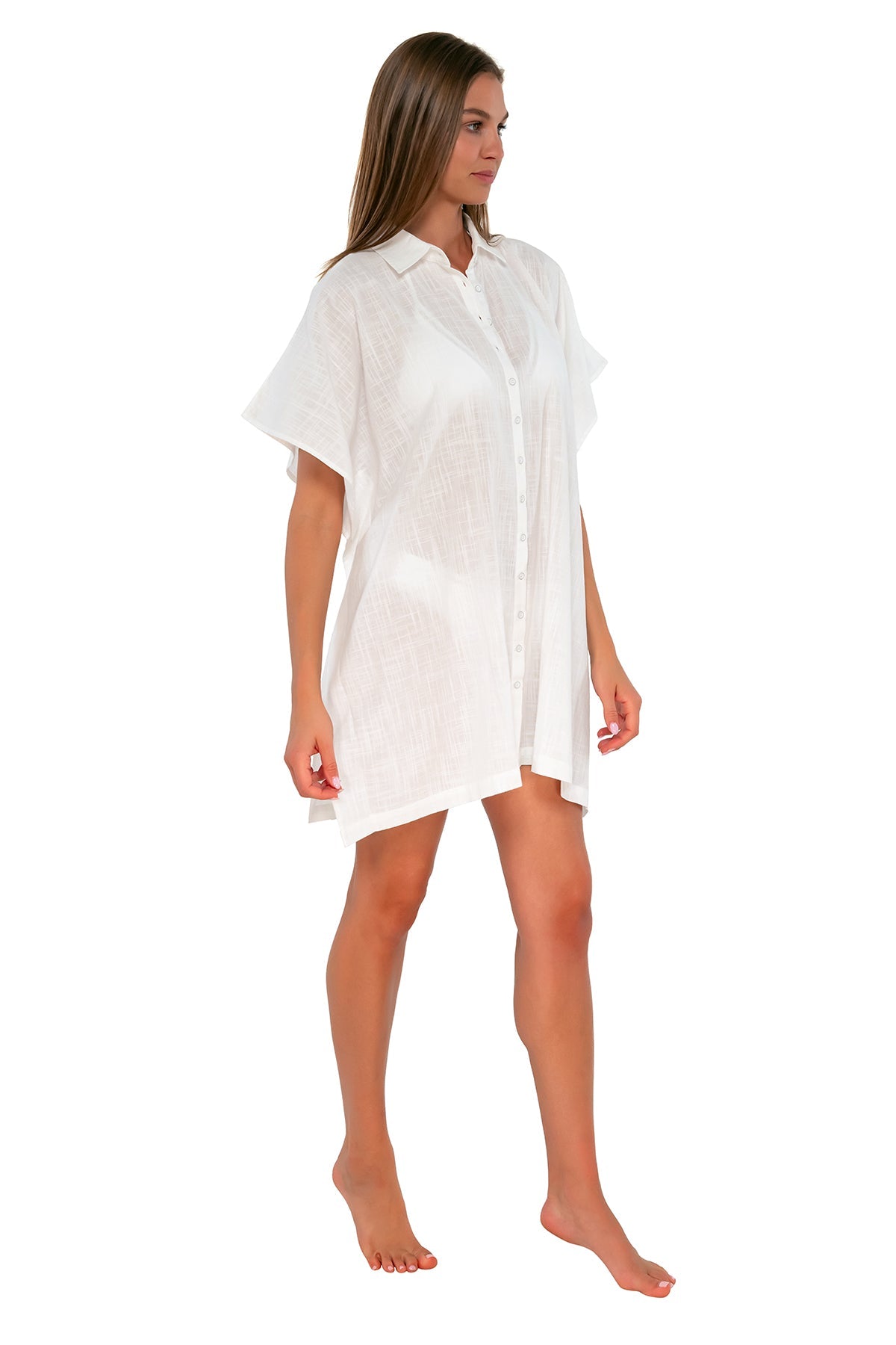 Sunsets White Lily Shore Thing Tunic