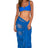 Front view of Sunsets Electric Blue Paradise Pareo