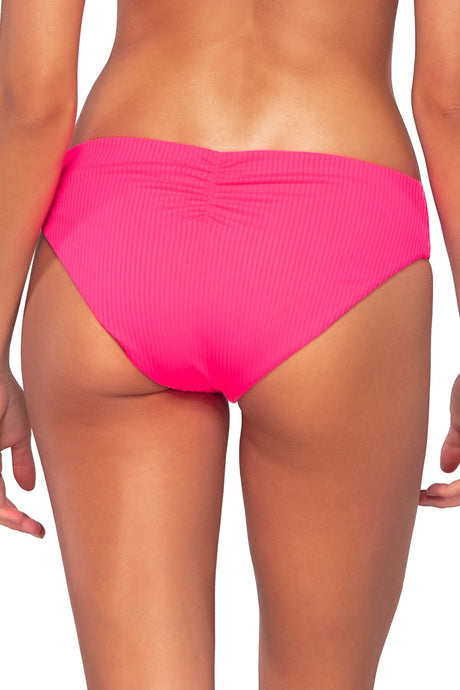 Back view of Sunsets Neon Pink Alana Hipster Bottom