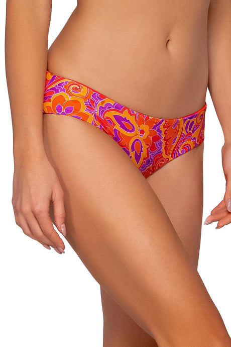 Side view of Sunsets Pele Alana Reversible Hipster Bottom