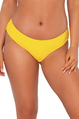 Sunsets Women's Swimwear Golden Tropics Sandbar Rib Alana Reversible Hipster Bikini Bottom