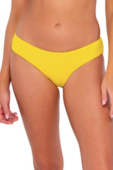 Sunsets Women's Swimwear Lemon Zest Sandbar Rib Alana Reversible Hipster Bikini Bottom