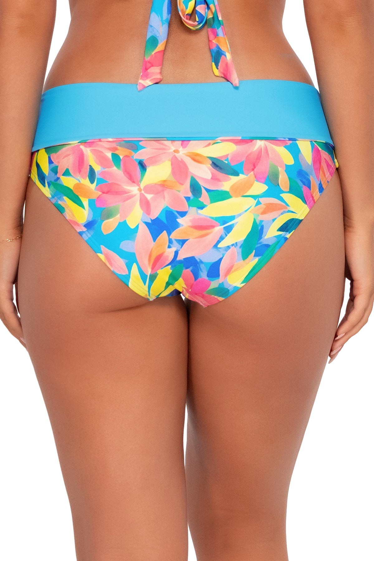 Sunsets Women's Swimwear Shoreline Petals Capri High Waist Bikini Bottom