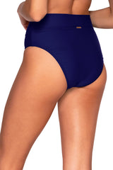 Back view of Sunsets Indigo Summer Lovin V-Front Bottom