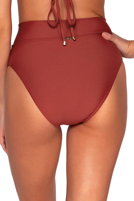 Back view of Sunsets Tuscan Red Summer Lovin V-Front Bottom