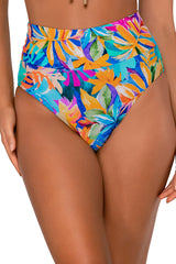 Front view of Sunsets Alegria Hannah High Waist bikini bottom