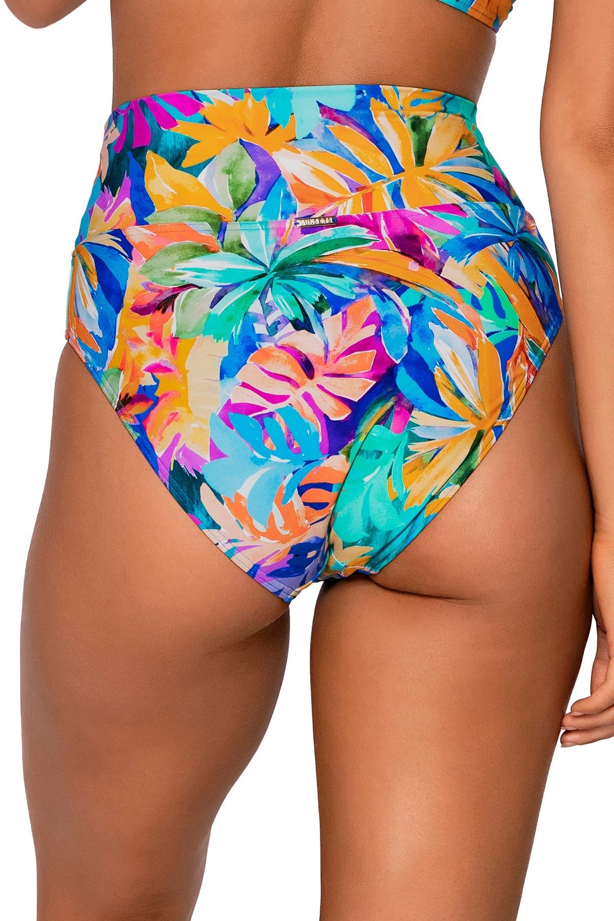 Back view of Sunsets Alegria Hannah High Waist bikini bottom