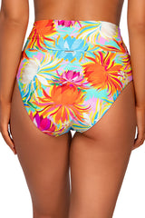 Back view of Sunsets Lotus Hannah High Waist Bottom