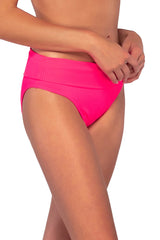 Sunsets Women's Swimwear Neon Pink Hannah High Waist Bikini Bottom