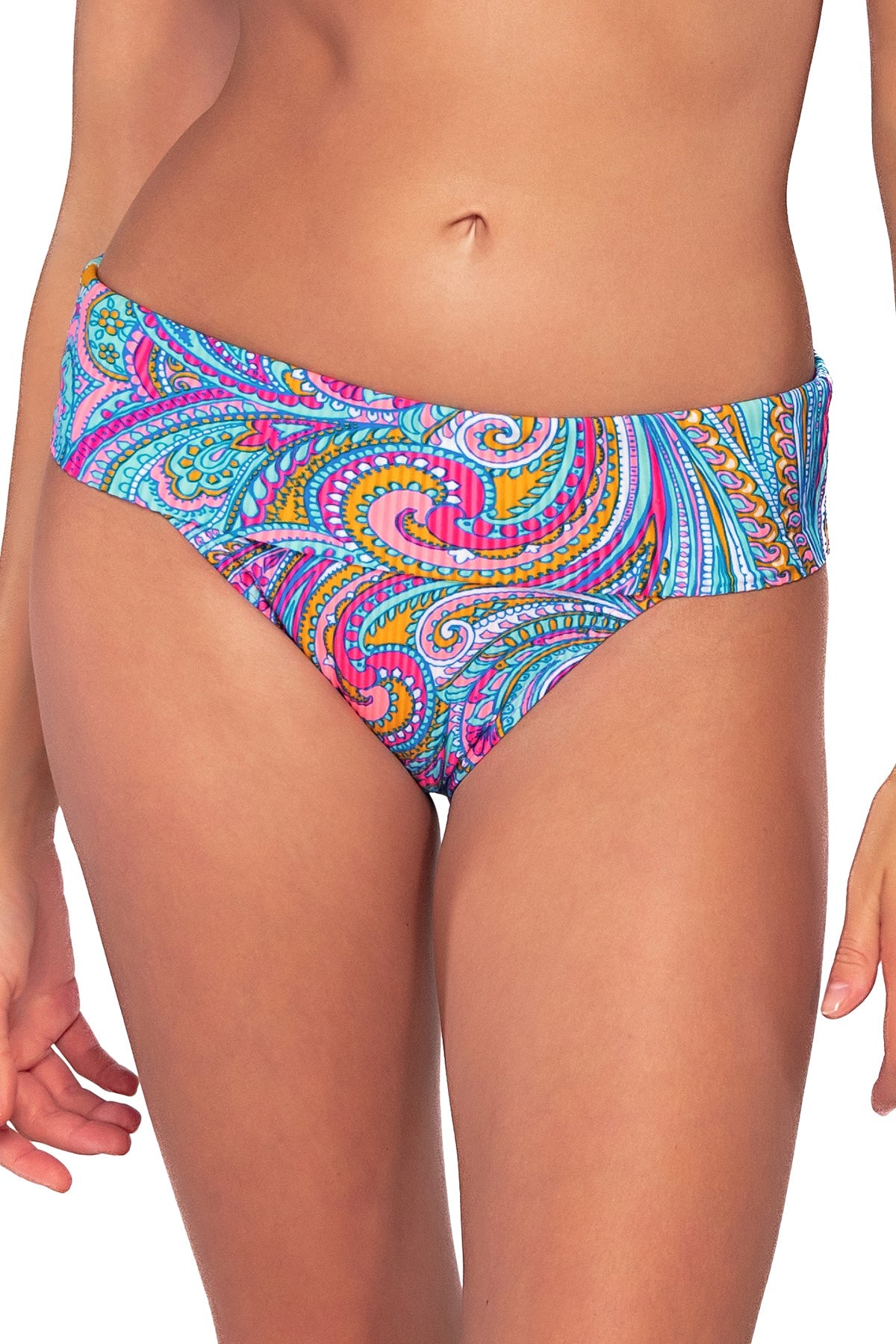 Sunsets Women's Swimwear Paisley Pop Hannah High Waist Bikini Bottom