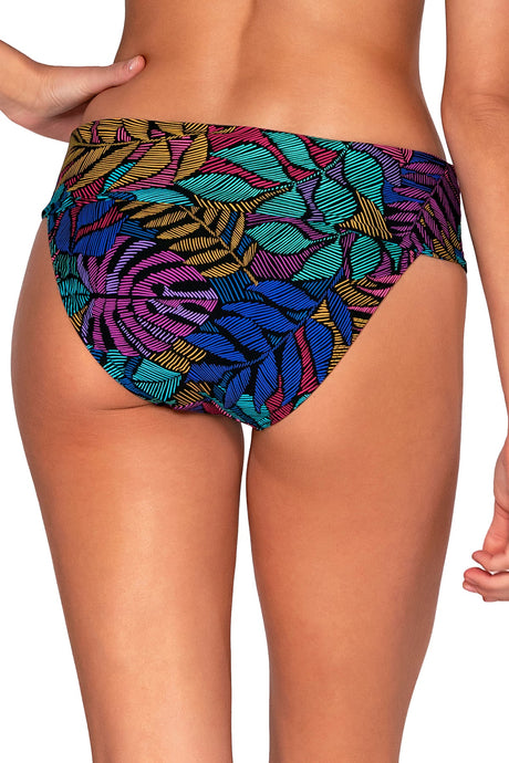 Back view of Sunsets Panama Palms Hannah High Waist Bottom