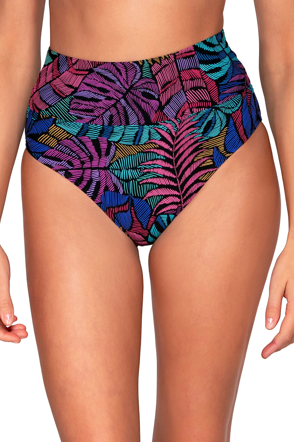 Sunsets Women's Swimwear Panama Palms Hannah High Waist Bikini Bottom