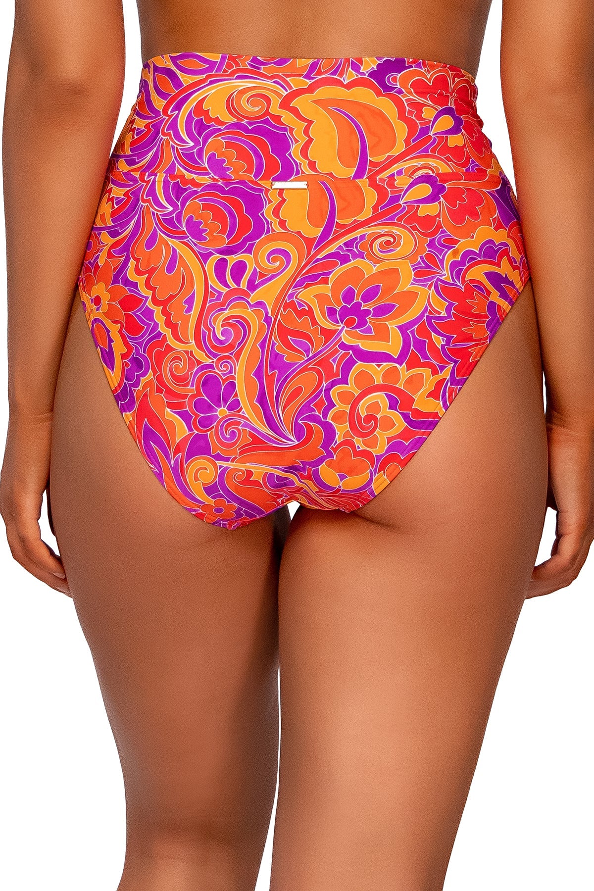 Back view of Sunsets Pele Hannah High Waist Bottom