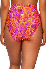 Back view of Sunsets Pele Hannah High Waist Bottom