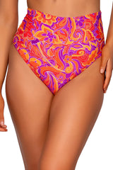 Front view of Sunsets Pele Hannah High Waist Bottom