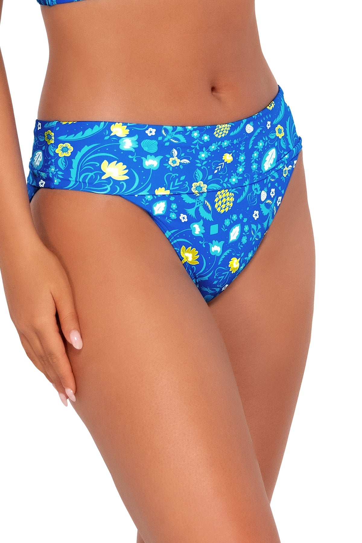 Sunsets Women's Swimwear Pineapple Grove Hannah High Waist Bikini Bottom