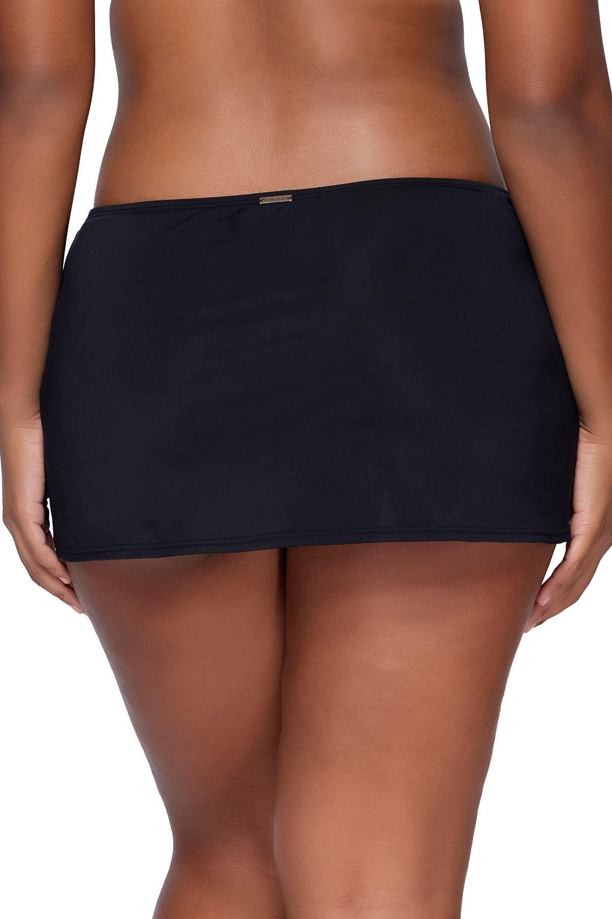 Back view of Sunsets Black Kokomo Swim Skirt