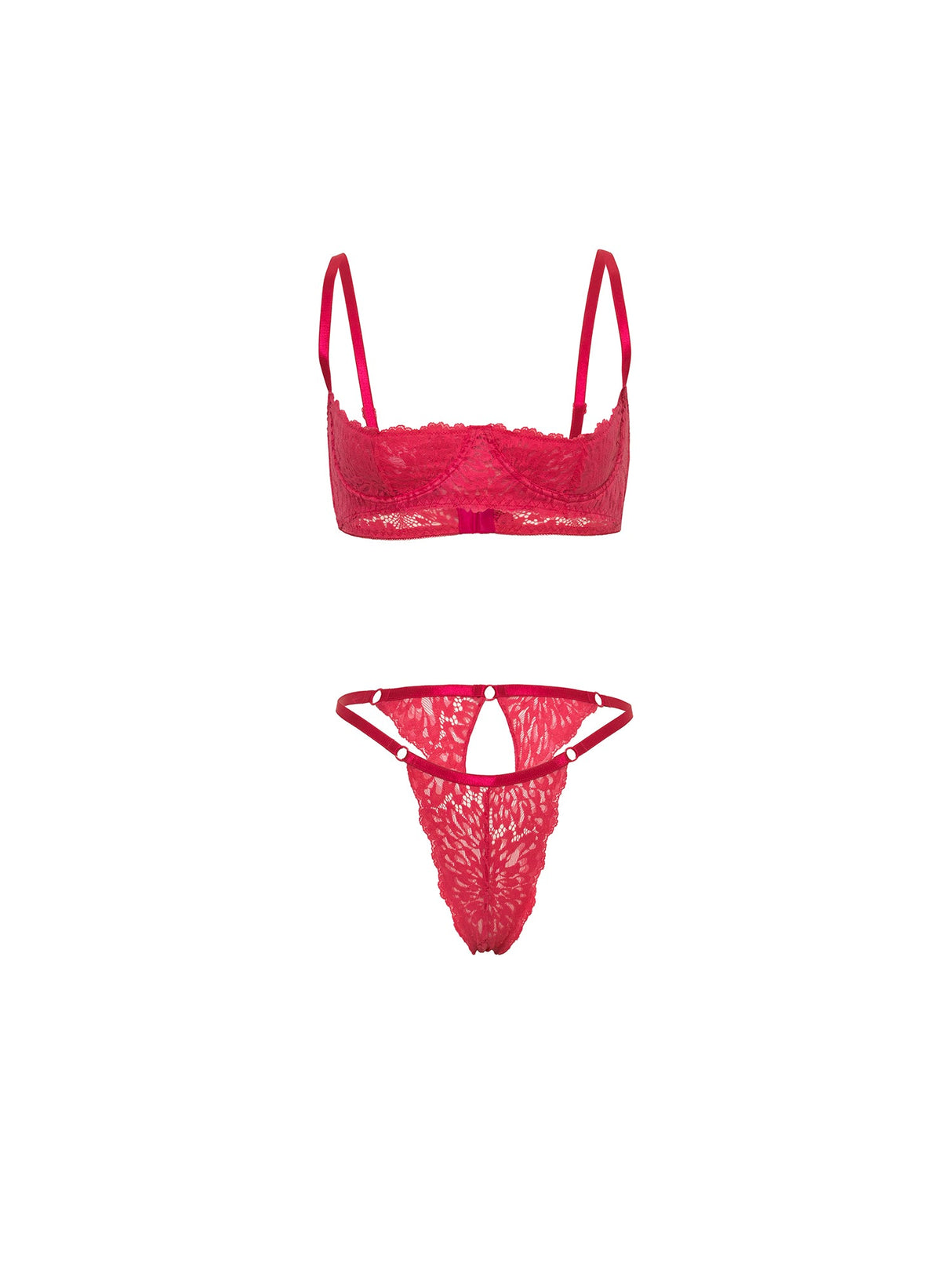 Kara Open Cup Bra Set