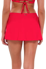 Sunsets Geranium Sporty Swim Skirt