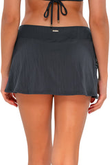 Sunsets Slate Seagrass Texture Sporty Swim Skirt