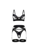 Jessica 3 Piece Peek-A-Boo Bra Set