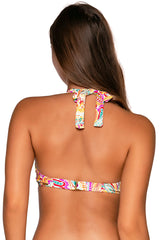 Back view of Sunsets Phoenix Muse Halter Top