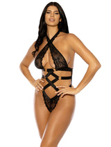 Camille Lace Halter Teddy