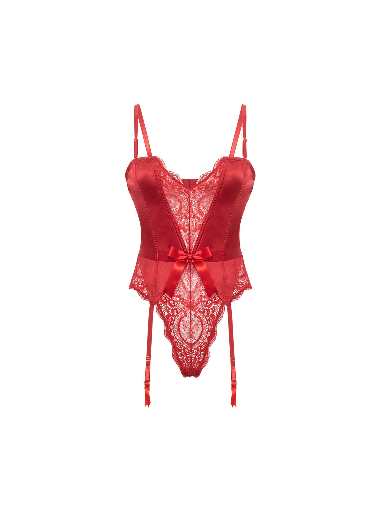 Rumi Satin & Lace Teddy