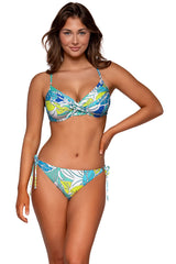 Front view of Sunsets Kailua Bay Crossroads Underwire Top