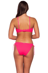 Back view of Sunsets Neon Pink Everlee Tie Side Bottom