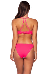 Sunsets Women's Swimwear Neon Pink Crossroads Underwire Bikini Top