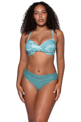 Front view of Sunsets Moon Tide Crossroads Underwire Top