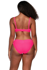 Back view of Sunsets Neon Pink Crossroads Underwire Top