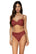 Front view of Sunsets Tuscan Red Crossroads Underwire Top