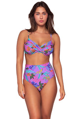 Front view of Sunsets Isla Bonita Crossroads Underwire Top