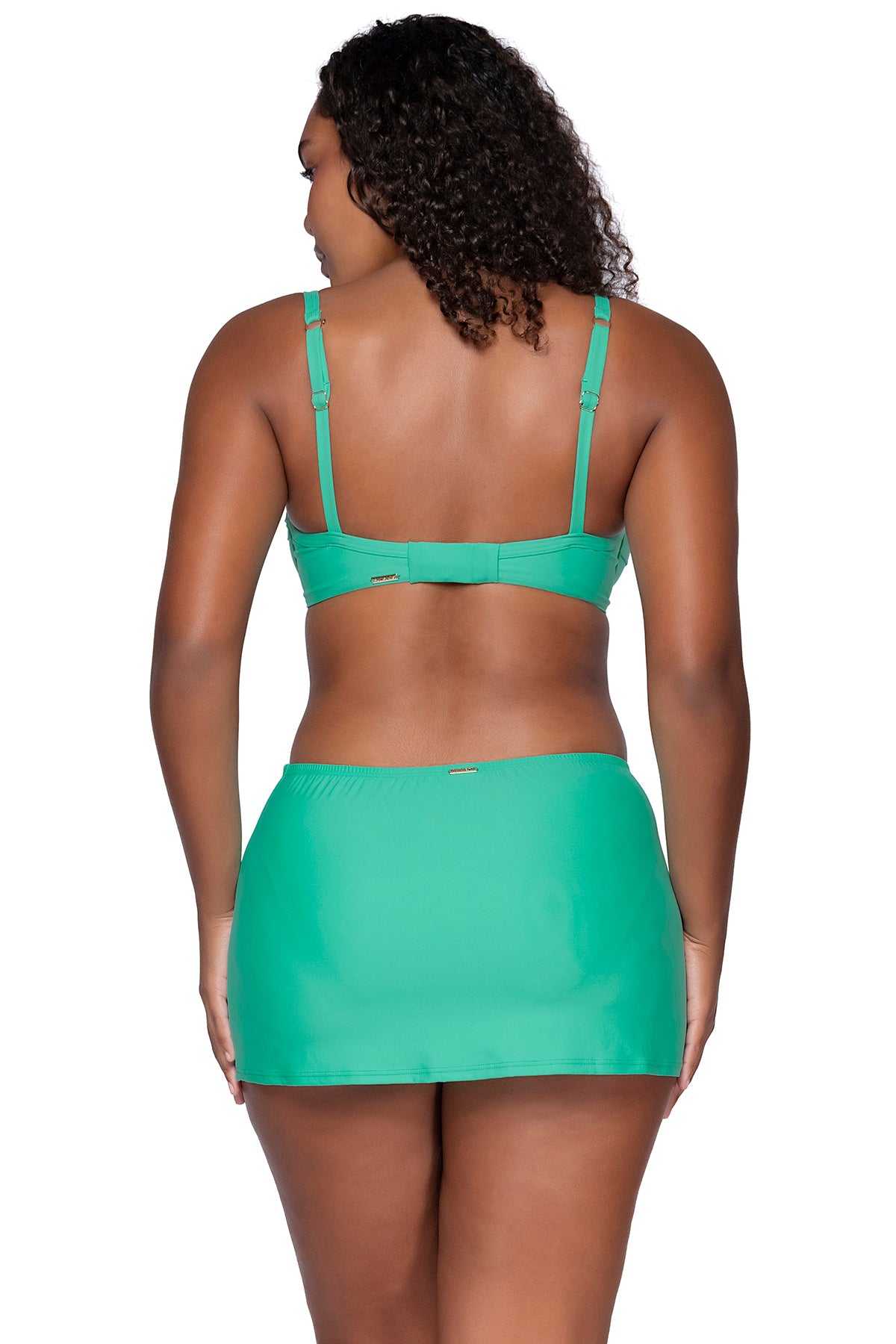 Back view of Sunsets Mint Kokomo Swim Skirt