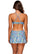 Back view of Sunsets Rainbow Falls Sporty Swim Skirt