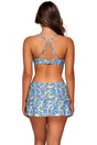 Back view of Sunsets Rainbow Falls Sporty Swim Skirt