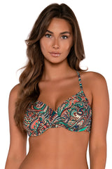 Front view of Sunsets Andalusia Crossroads Underwire Top