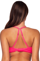 Sunsets Women's Swimwear Neon Pink Crossroads Underwire Bikini Top