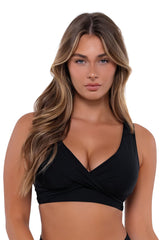 Sunsets Women's Swimwear Black Elsie Bikini Top