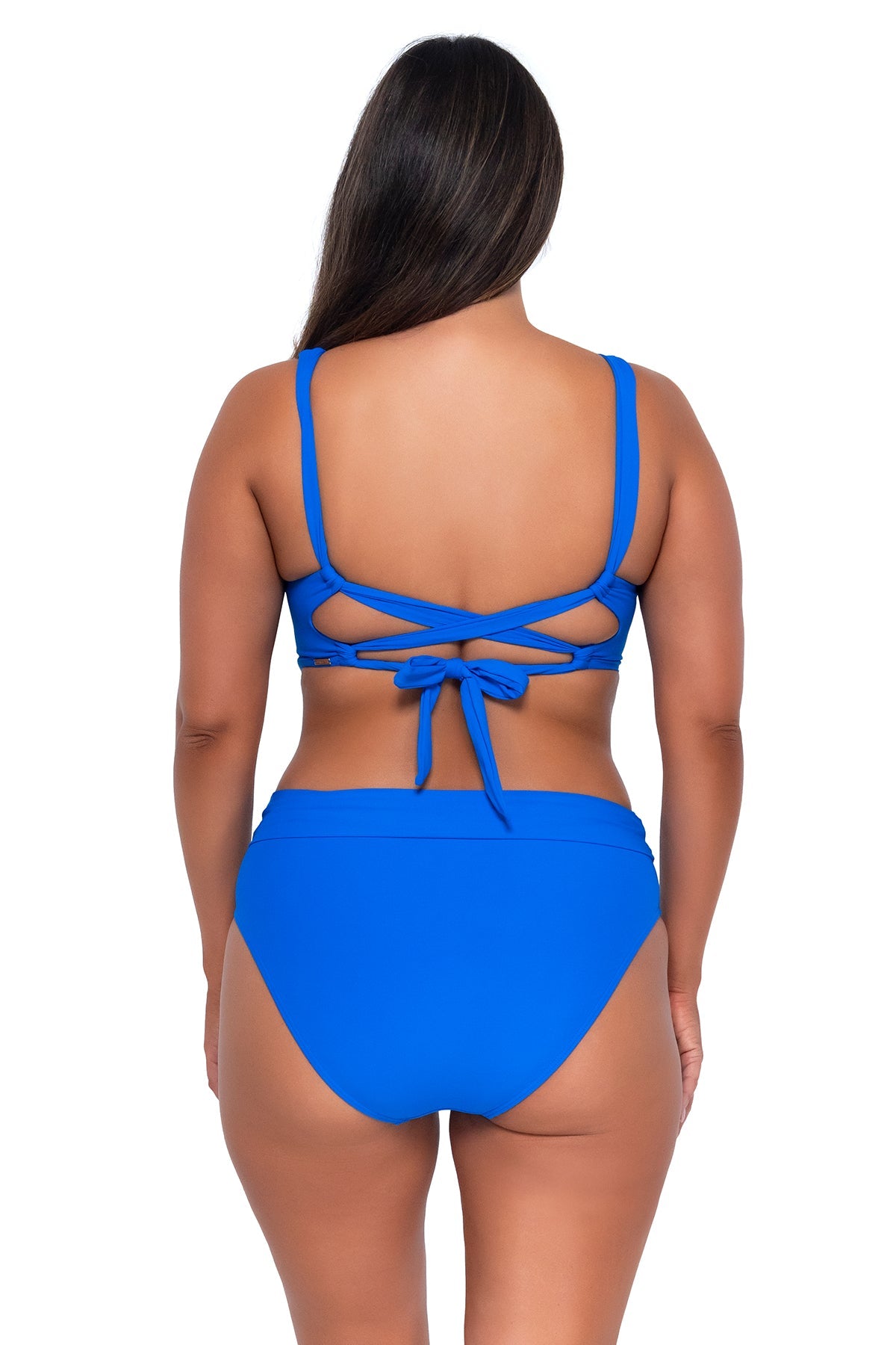 Sunsets Electric Blue Hannah High Waist Bottom