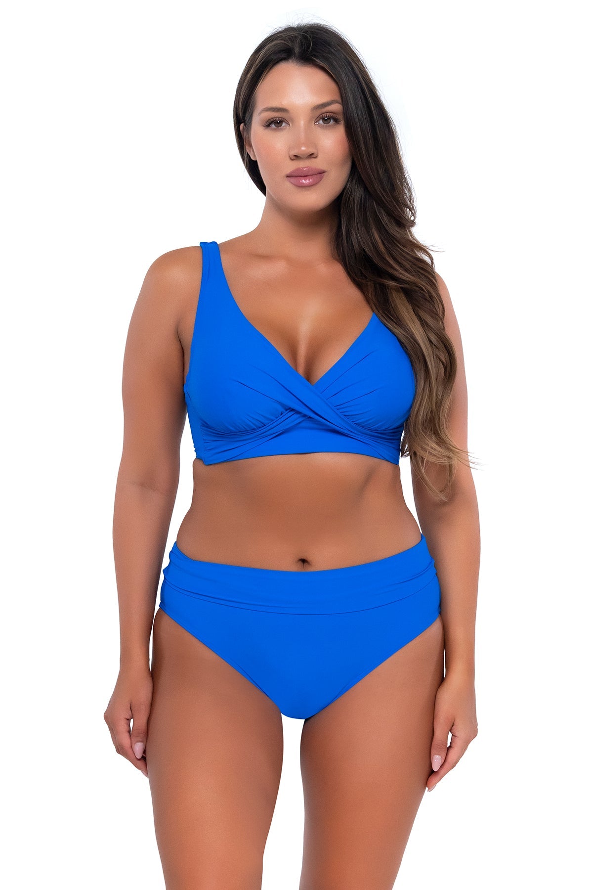 Sunsets Electric Blue Hannah High Waist Bottom