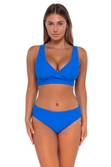 Sunsets Electric Blue Hannah High Waist Bottom