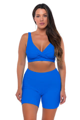 Sunsets Escape Electric Blue Bayside Bike Short