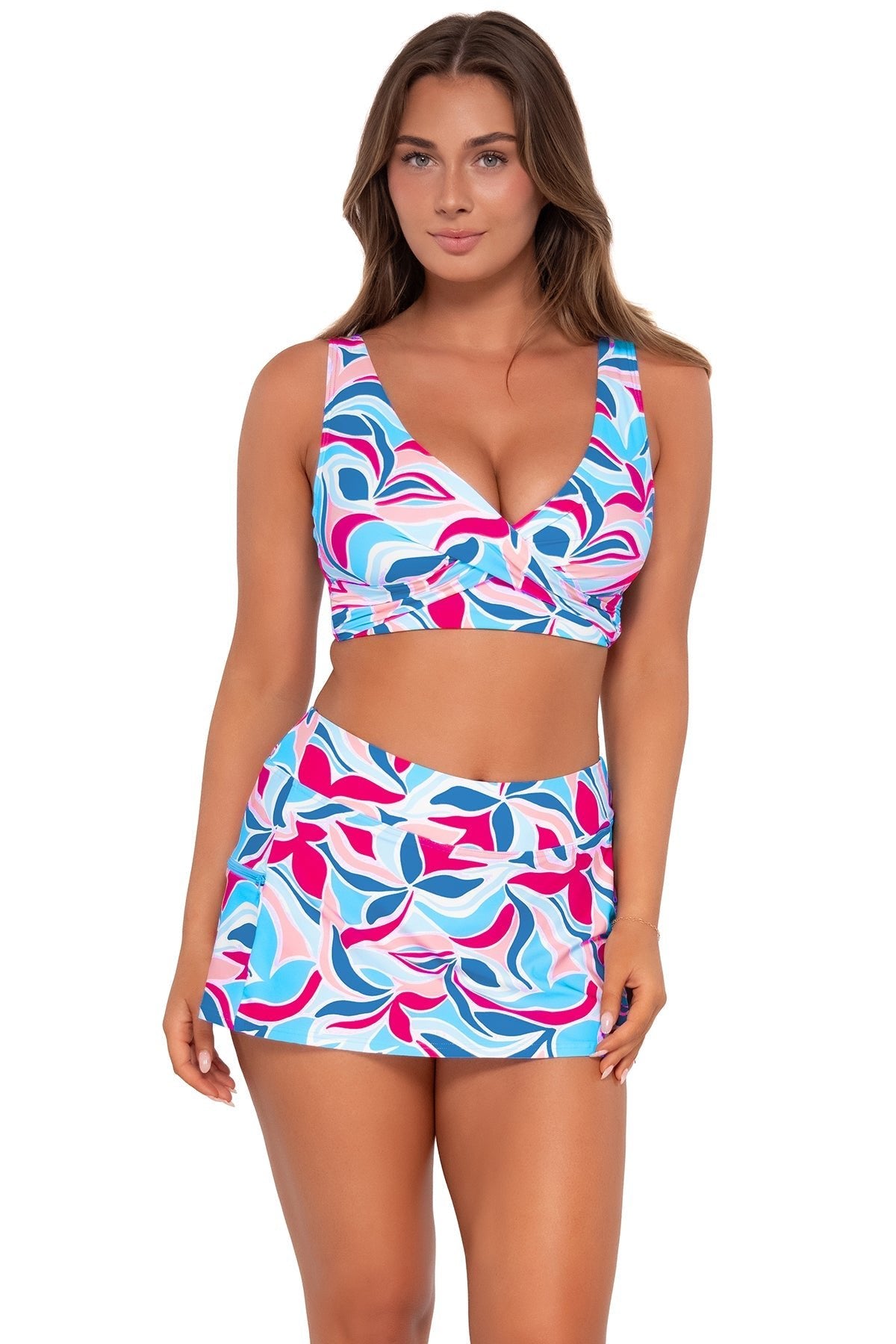 Sunsets Making Waves Sporty Swim Skirt