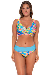 Sunsets Women's Swimwear Shoreline Petals Capri High Waist Bikini Bottom