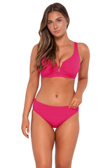 Sunsets Women's Swimwear Begonia Sandbar Rib Vienna V-Wire Bikini Top