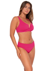 Sunsets Women's Swimwear Begonia Sandbar Rib Vienna V-Wire Bikini Top